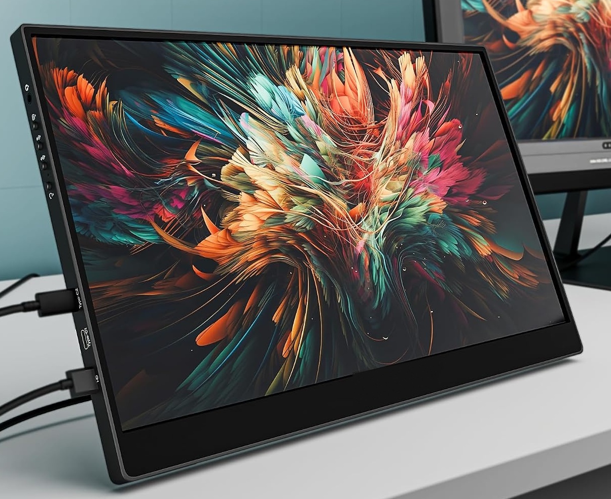 Portable monitor with a colorful display